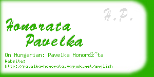 honorata pavelka business card